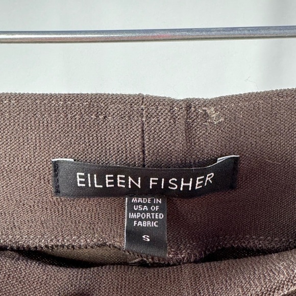 Eileen Fisher Slim Crepe Stretch Ankle Pants in Brown Size Small - Picture 4 of 7